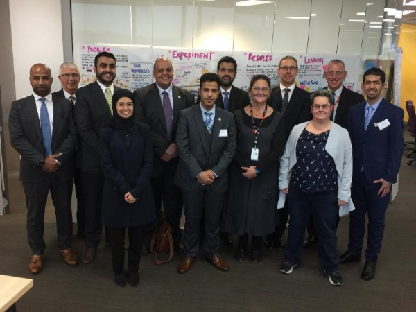 Group photo of Department of Internal Affairs and NZ Trade and Enterprise staff with a delegation from Saudi Arabia.