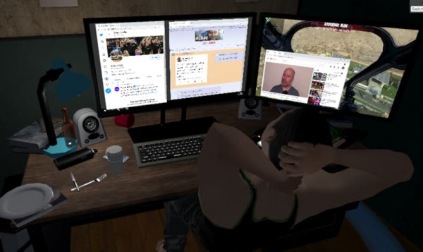 Screenshot of a scene in the VR tool Online Social Norms