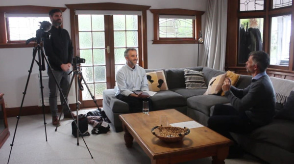 Daniel Harborne is interviewed in New Zealand Sign Language