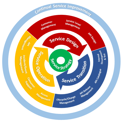 API service life cycle management, described in the detailed description.